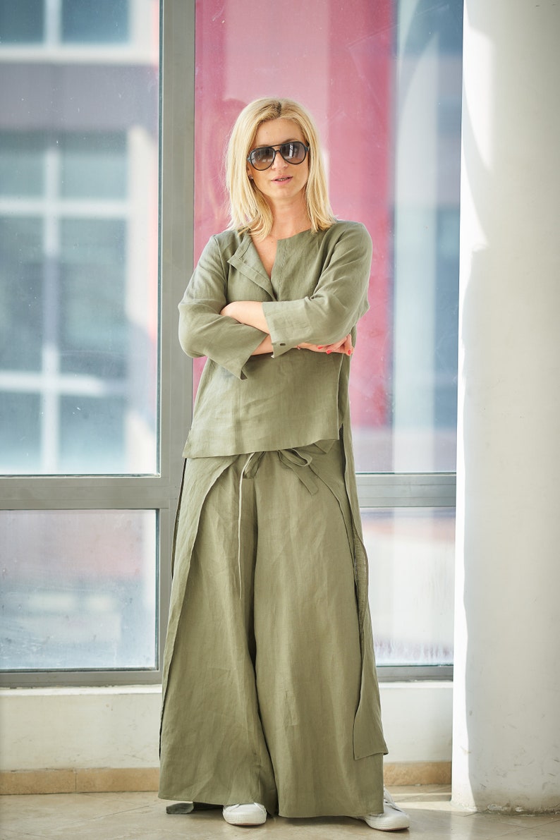 Linen Wide-Leg Trousers – Flowing Comfort & Minimal Ease