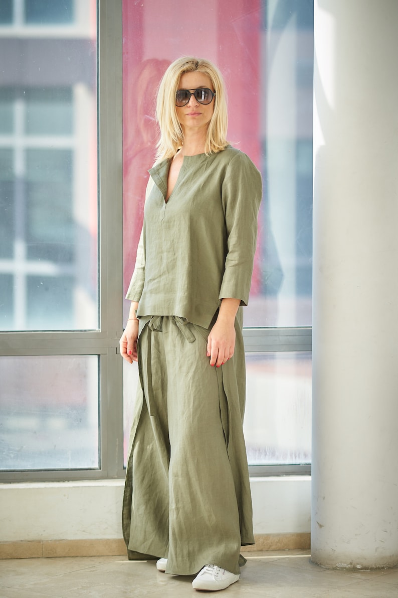 Linen Wide-Leg Trousers – Flowing Comfort & Minimal Ease