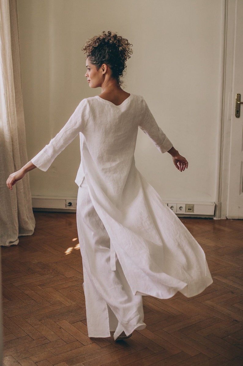 Linen Wide-Leg Trousers – Flowing Comfort & Minimal Ease